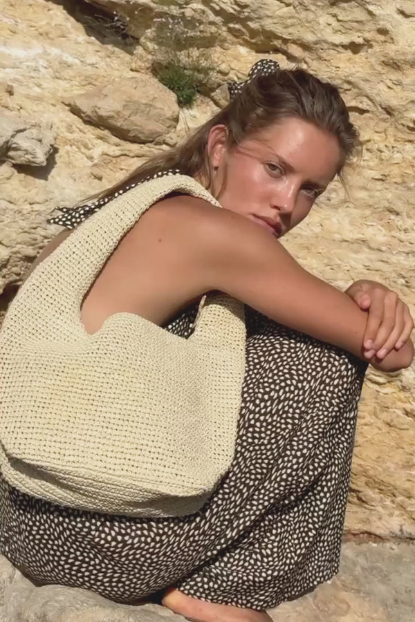 Woven Shoulder Bag - Cream
