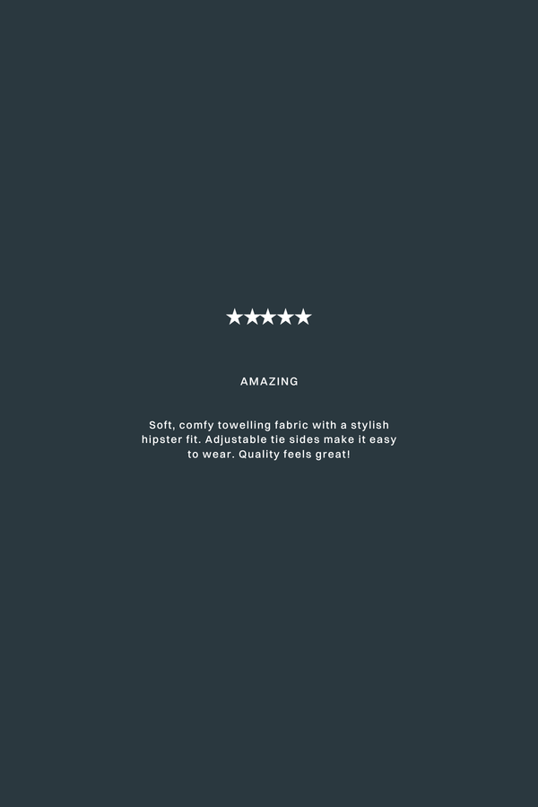 Towelling Hipster Tie Brief - Black Stripe