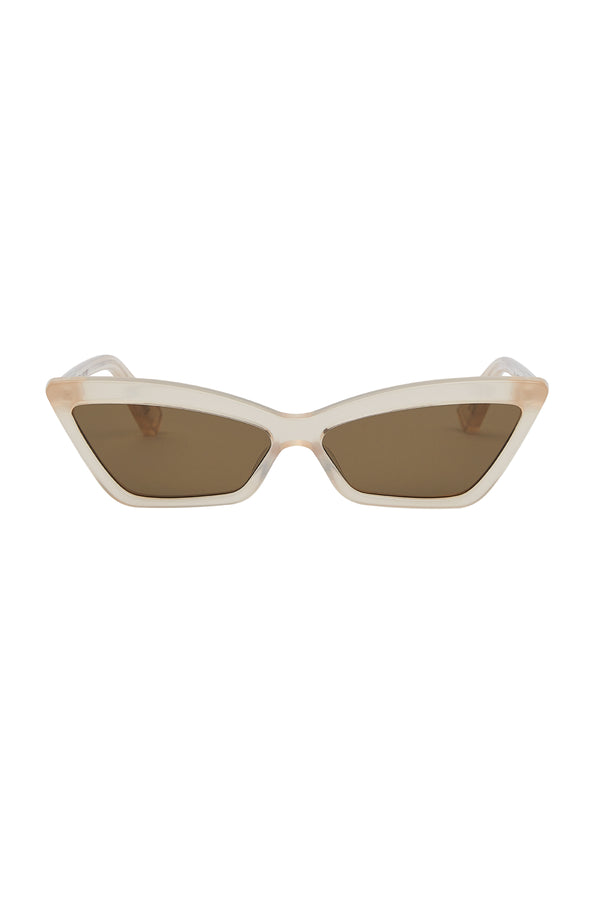 Zulu & Zephyr x Local Supply - Slim Cat Eye Sunglasses - Shell