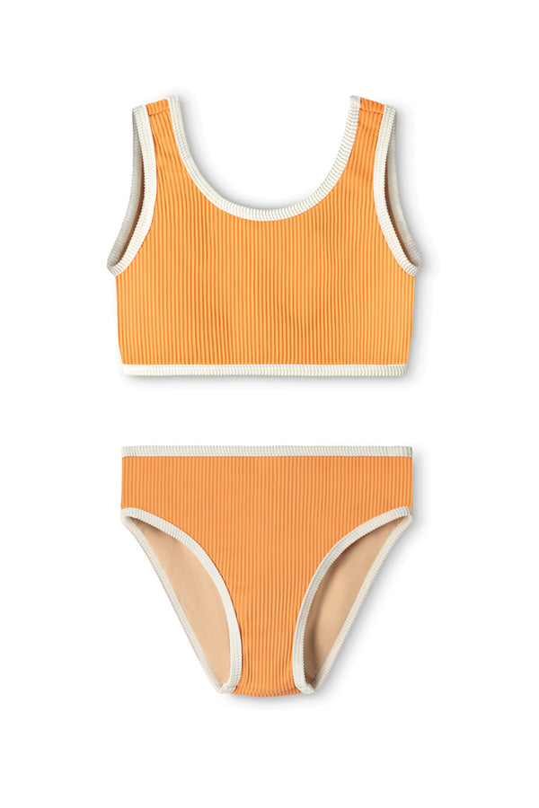 Mini Rib Scoop Bikini - Tangerine