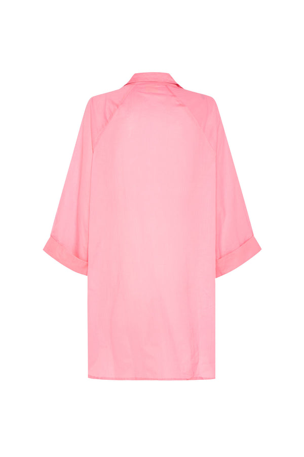Classic Cover Up Shirt - Hot Pink