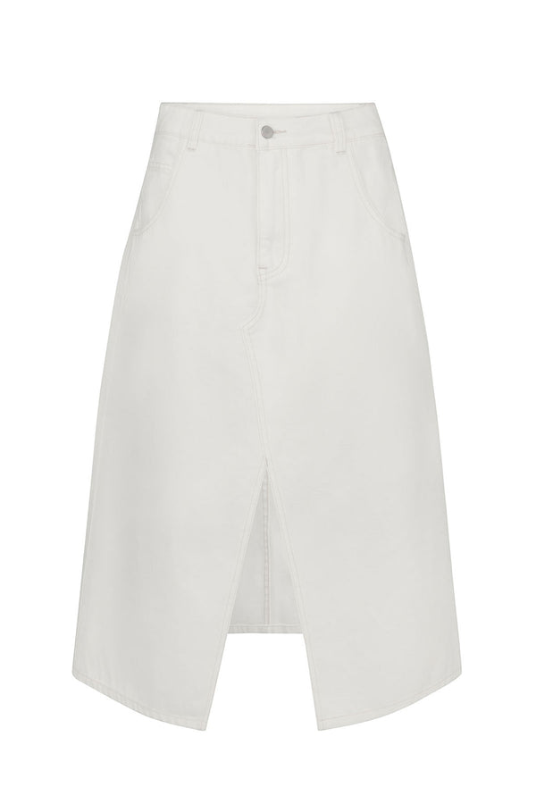 Recycled Cotton Utility Skirt - Ivory