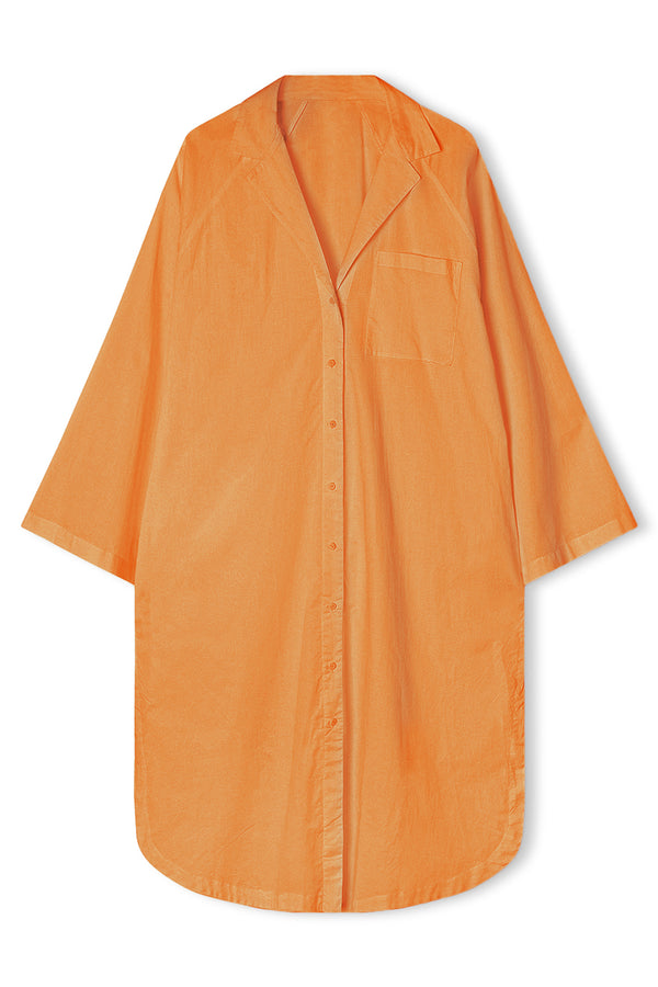 Signature Shirt Dress - Tangerine