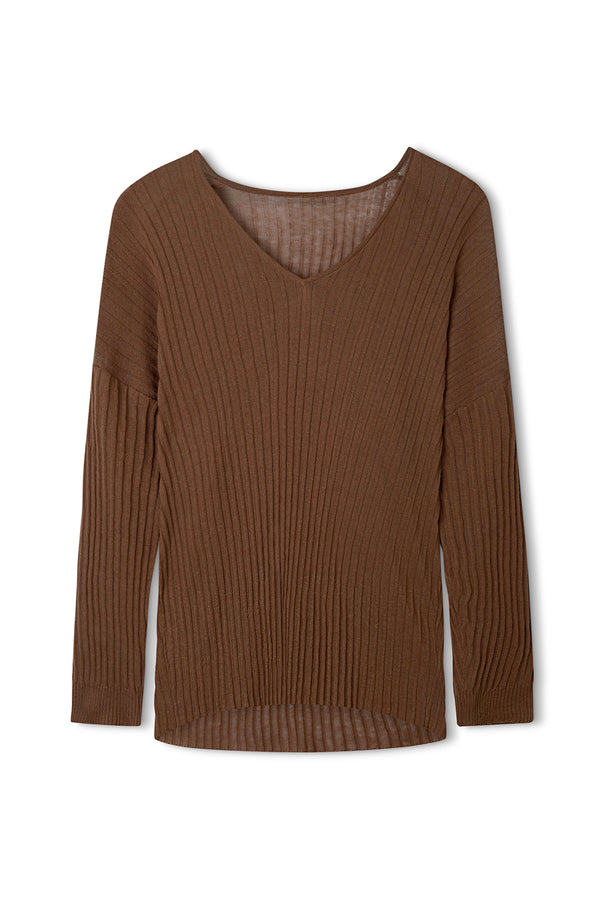 Earth Ribbed Knit Top
