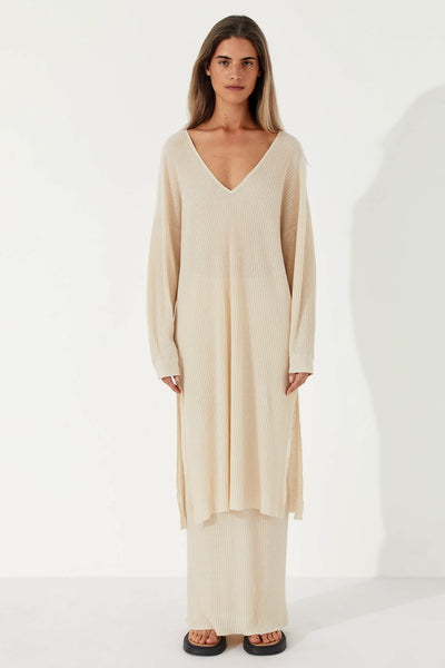 Stone Organic Linen Blend Knit Dress – Zulu & Zephyr