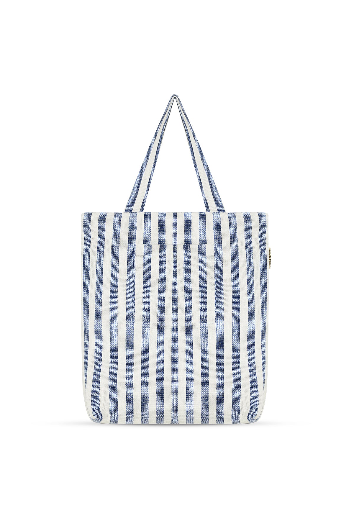 Blue and clearance white striped bag