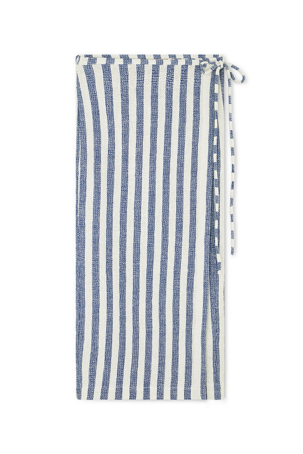 Marine Stripe Wrap Skirt